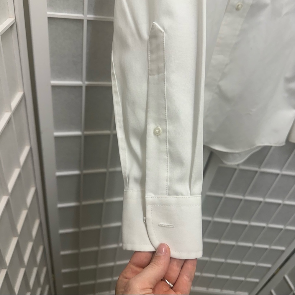 Stafford Performance Pinpoint White Button Down Shirt 15 34-35 EUC - Picture 4 of 7